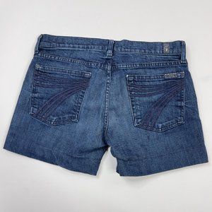 7 FOR ALL MANKIND DOJO SHORTS SZ 29 folded Hem